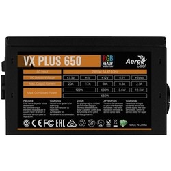 Блок питания Aerocool VX Plus 650 RGB