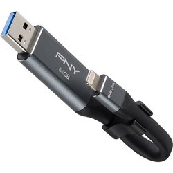 USB Flash (флешка) PNY OTG Duo-Link Lightning 64Gb