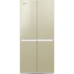 Холодильник Ginzzu NFK-425 Glass (золотистый)