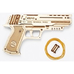 3D пазл UGears Wolf-01 Handgun