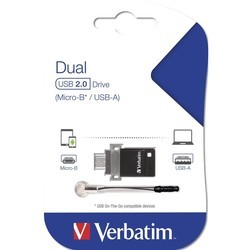 USB Flash (флешка) Verbatim Dual Drive OTG/USB 2.0 16Gb