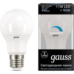Лампочка Gauss LED A60 11W 4100K E27 102502211-D