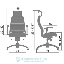 Компьютерное кресло Metta Samurai KL-3 (бордовый)