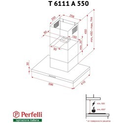 Вытяжка Perfelli T 6111 A 550 I