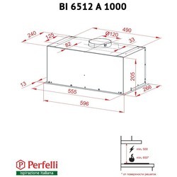 Вытяжка Perfelli BI 6512 A 1000 DARK IV LED
