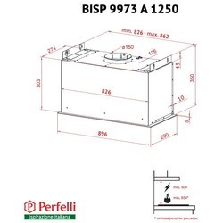 Вытяжка Perfelli BISP 9973 A 1250 IV LED Strip