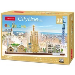 3D пазл CubicFun City Line Barcelona MC256h