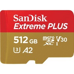 Карта памяти SanDisk Extreme Plus V30 A2 microSDXC UHS-I U3 512Gb
