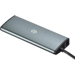 Картридер/USB-хаб Digma HUB-4U3.0-UC (серебристый)