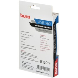 Картридер/USB-хаб Buro BU-HUB4-0.2-U3.0