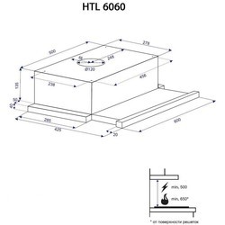 Вытяжка Minola HTL 6060 I/ BL GLASS 430