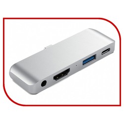 Картридер/USB-хаб Satechi Aluminum Type-C Mobile Pro Hub (серебристый)