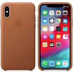 Чехол Apple Leather Case for iPhone X/XS (черный)