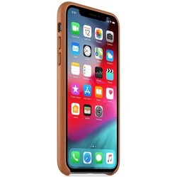 Чехол Apple Leather Case for iPhone X/XS (серый)
