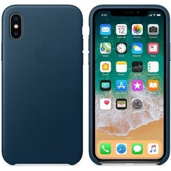Чехол Apple Leather Case for iPhone X/XS (черный)