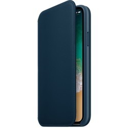 Чехол Apple Leather Folio for iPhone X/XS (серый)