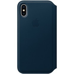 Чехол Apple Leather Folio for iPhone X/XS (розовый)
