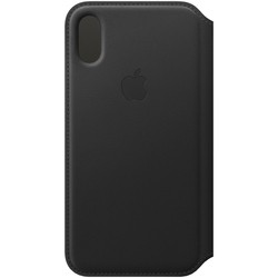 Чехол Apple Leather Folio for iPhone X/XS (черный)