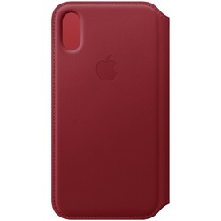 Чехол Apple Leather Folio for iPhone X/XS (красный)