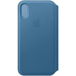 Чехол Apple Leather Folio for iPhone X/XS (синий)