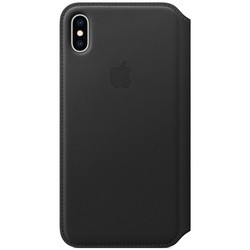 Чехол Apple Leather Folio for iPhone XS Max (синий)