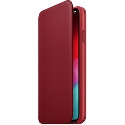 Чехол Apple Leather Folio for iPhone XS Max (оранжевый)