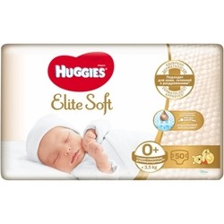 Подгузники Huggies Elite Soft 0 Plus / 50 pcs