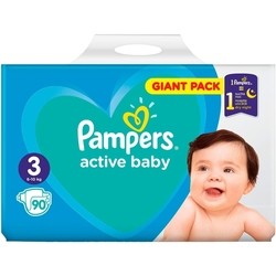 Подгузники Pampers Active Baby 3 / 90 pcs