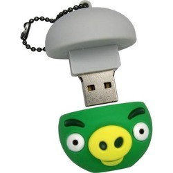 USB Flash (флешка) Uniq Angry Birds Bad Piggies in a Gray Helmet 64Gb