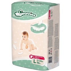 Подгузники Swannies Diapers L / 56 pcs