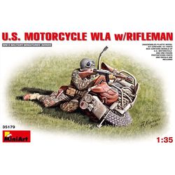 Сборная модель MiniArt U.S. Motorcycle WLA w/Rifleman (1:35)