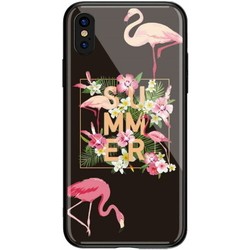 Чехол Kingxbar Stones Flamingos for iPhone X/Xs