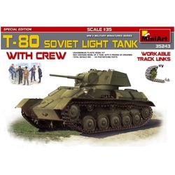 Сборная модель MiniArt T-80 Soviet Light Tank with Crew (1:35)