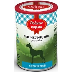 Корм для собак Rodnye Korma Adult Meat Treats Canned with Quail 0.34 kg