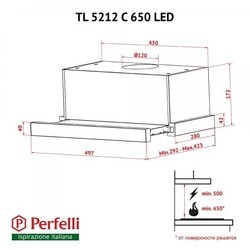 Вытяжка Perfelli TL 5212 C WH 650 LED