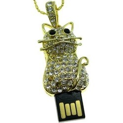 USB Flash (флешка) Uniq Animal Golden Kitty 32Gb