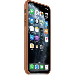 Чехол Apple Leather Case for iPhone 11 Pro Max (красный)