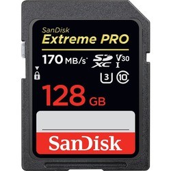Карта памяти SanDisk Extreme Pro V30 SDXC UHS-I U3 128Gb