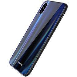 Чехол BASEUS Laser Luster Glass Case for iPhone X/Xs (красный)