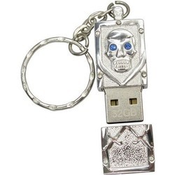 USB Flash (флешка) Uniq Silver Pirate Symbolism 3.0 32Gb