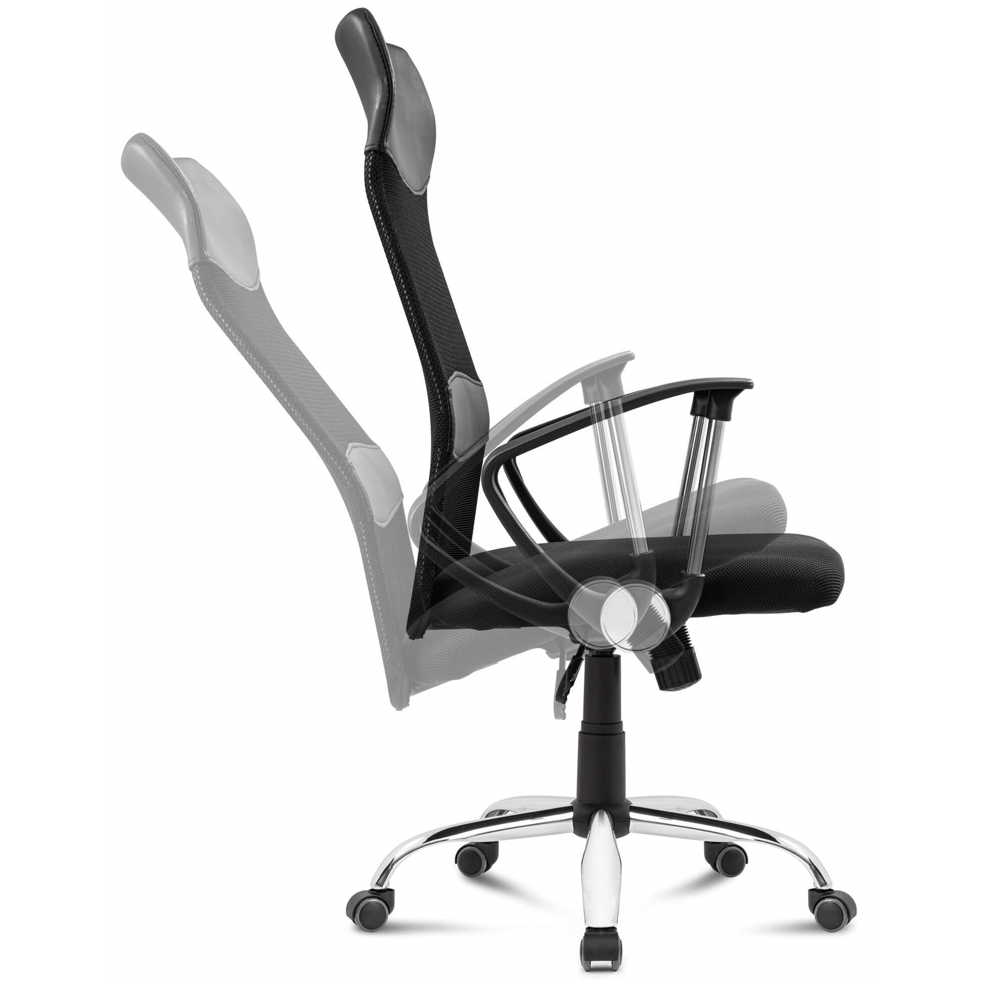 Офисное кресло DIVOLIO Ergonomic. Кресло диклайн 252 поворотное. Кресло офисное усиленное до 150 кг. Компьютер кресло 150 кг белый.