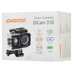 Action камера Digma DiCam 300/310 (серый)