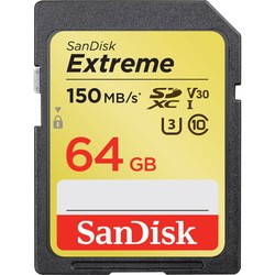 Карта памяти SanDisk Extreme SDXC Class 10 UHS-I U3 150MB/s 64Gb