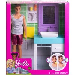 Кукла Barbie Ken and Bathroom FYK53