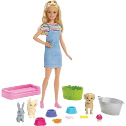 Кукла Barbie Play and Wash Pets FXH11