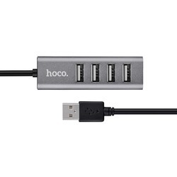 Картридер/USB-хаб Hoco HB1 (серебристый)