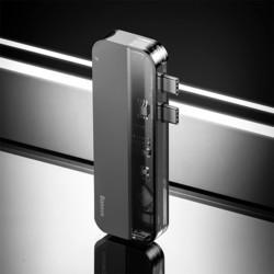 Картридер/USB-хаб BASEUS Transparent Series Dual Type-C Multifunctional HUB