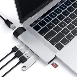 Картридер/USB-хаб Satechi Type-C Pro Hub & Ethernet (серый)