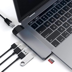 Картридер/USB-хаб Satechi Type-C Pro Hub & Ethernet (серебристый)