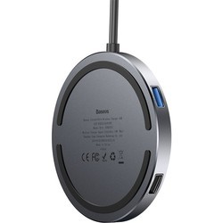 Картридер/USB-хаб BASEUS Circular Mirror Wireless Charger Hub